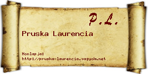 Pruska Laurencia névjegykártya